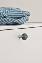 Furnipart - Bead Straight - greb i Rustfri stål / marmor silkeslebet/grøn H3